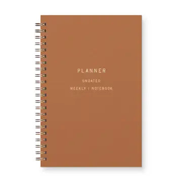 Standard Type Undated Weekly Planner Journal