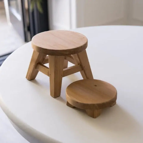 6x6x2" Natural Wood Riser (Round Mini)