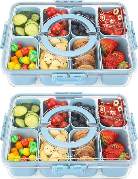 Large Portable Snackle Box - 8 compartments