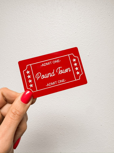 Pound Town Ticket (metal)