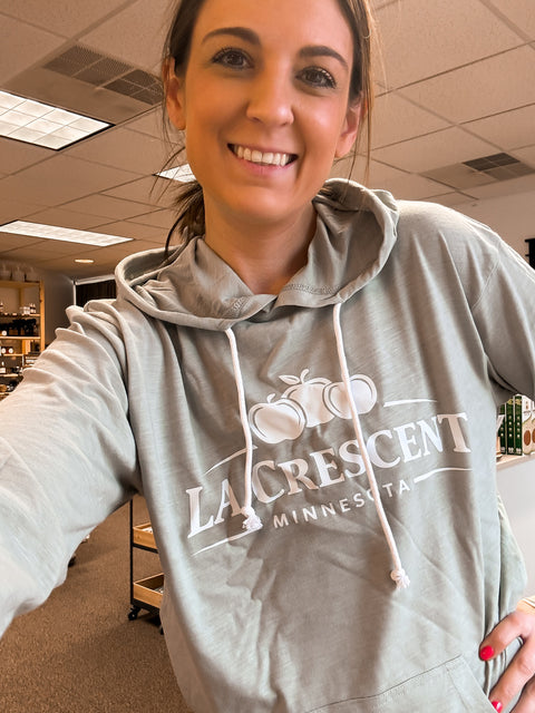 La Crescent Slub Hooded Long Sleeve T-Shirt
