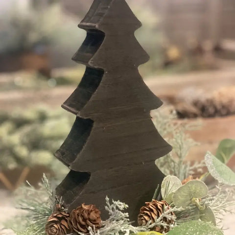 Large Black Wash Chunky Christmas Tree