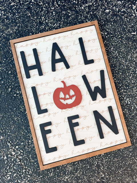 Happy Halloween Framed Sign