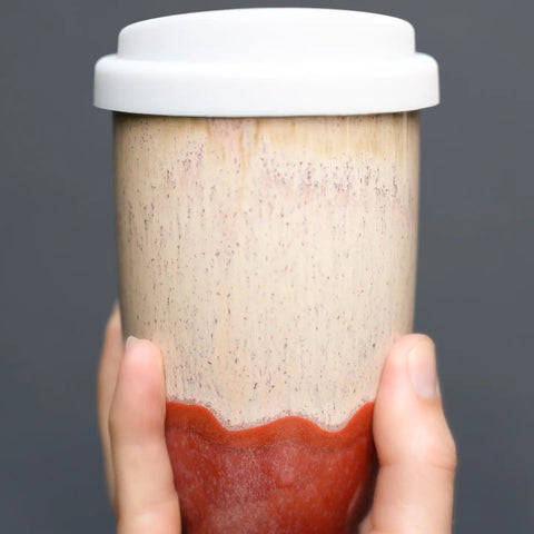 Handmade Jupiter Ceramic Travel Mug – 12oz with Lid & Sleeve