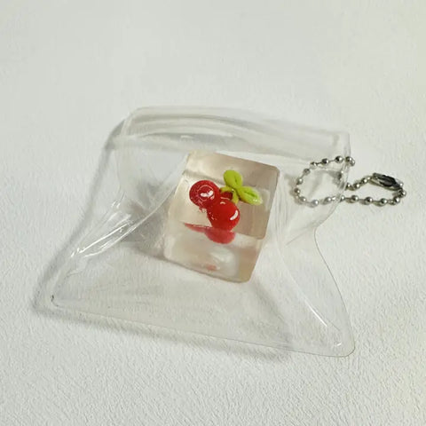 Fruit Ice Cube Squishy Pendant