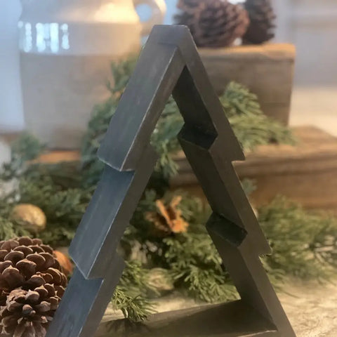Medium Black Wash Hollow Christmas Tree