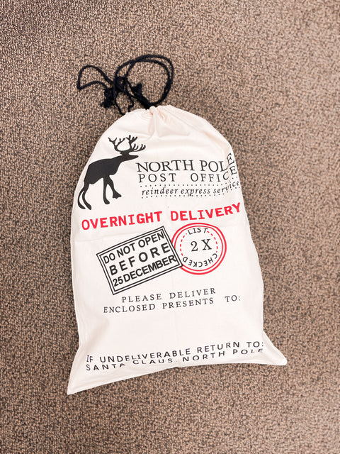 North Pole Overnight Delivery Santa Sack