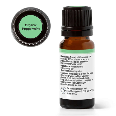 Organic Peppermint Essential Oil 10 Ml