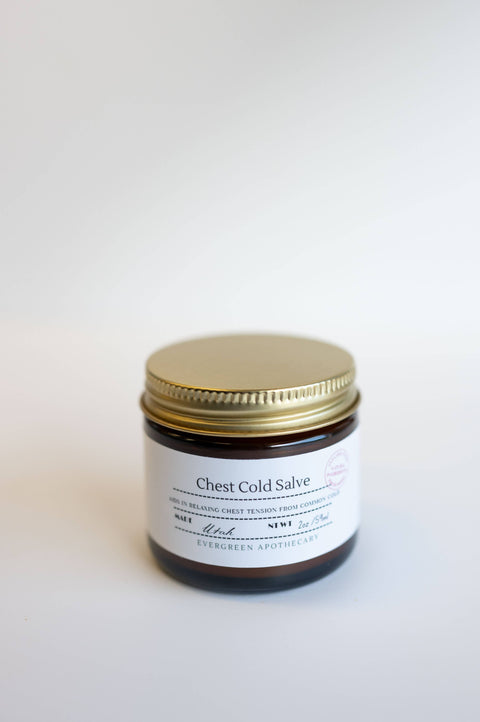 Chest Cold Salve, Glass Jar, 2oz