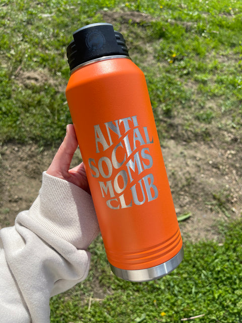 Anti Social Moms Club Water Bottle