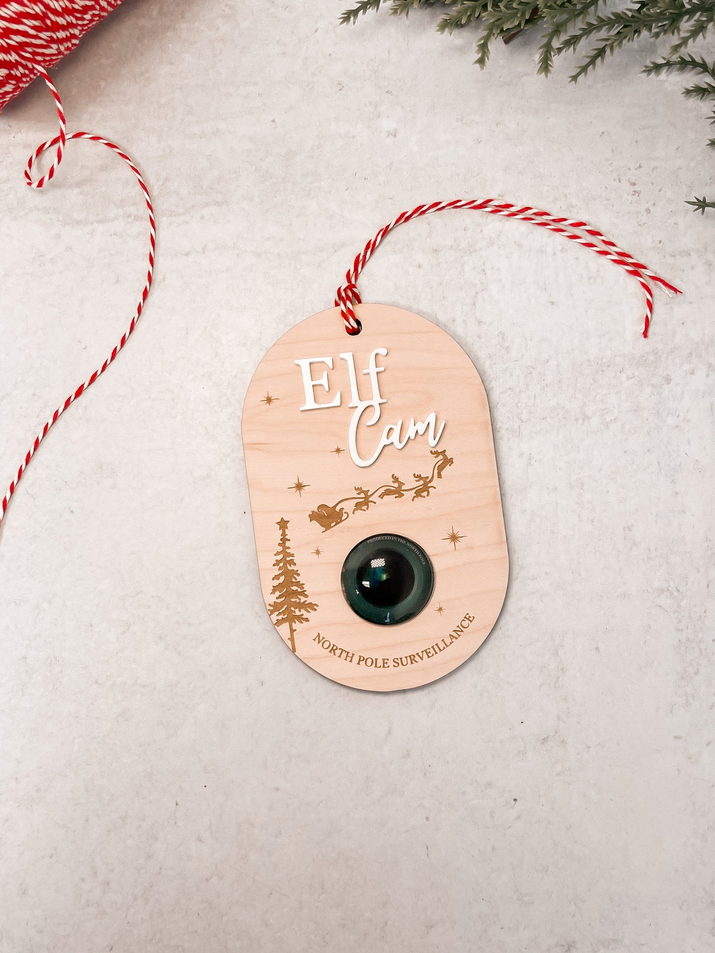 North Pole Surveillance | Santa and Elf Cam Ornament