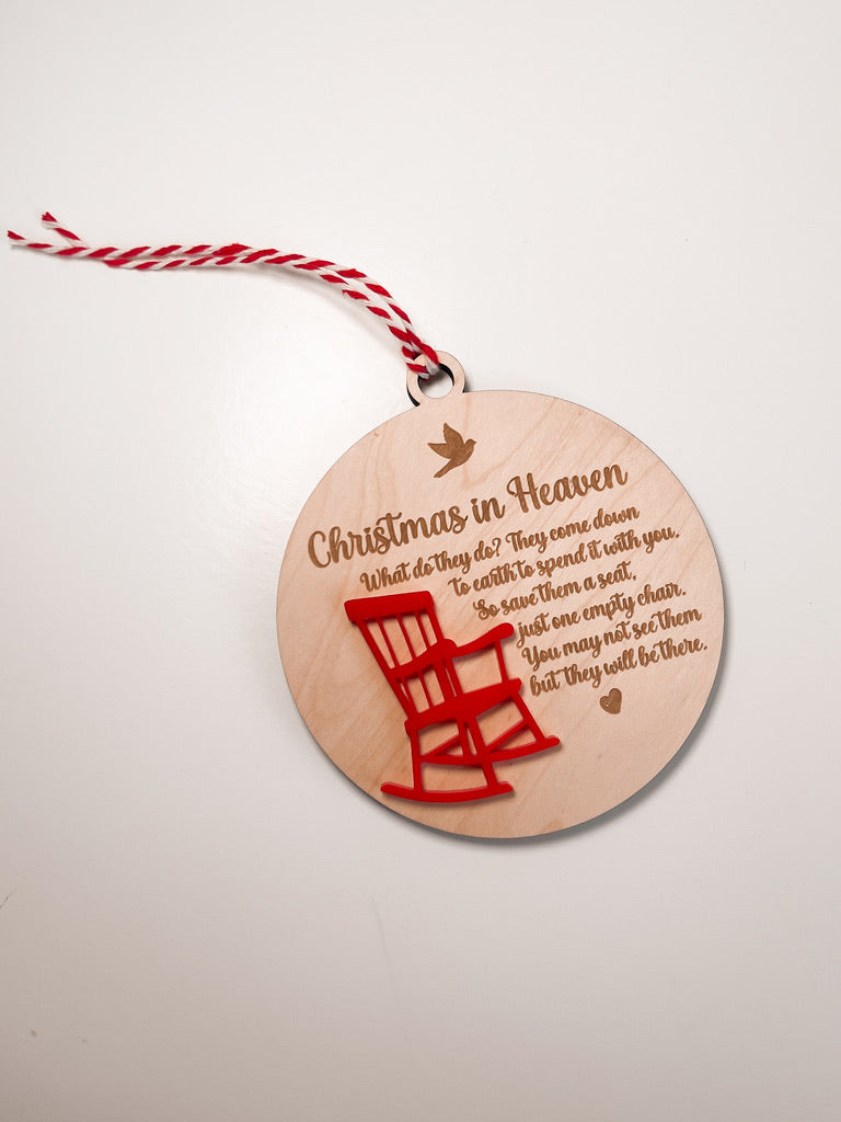 Christmas In Heaven Rocking Chair Ornament