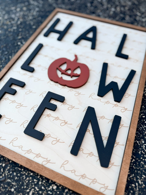 Happy Halloween Framed Sign