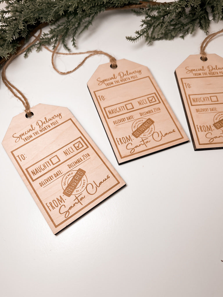 North Pole Special Delivery Gift Tag