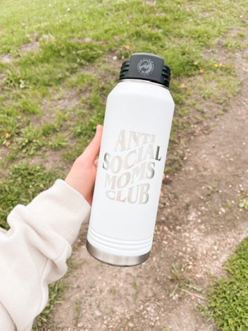 Anti Social Moms Club Water Bottle