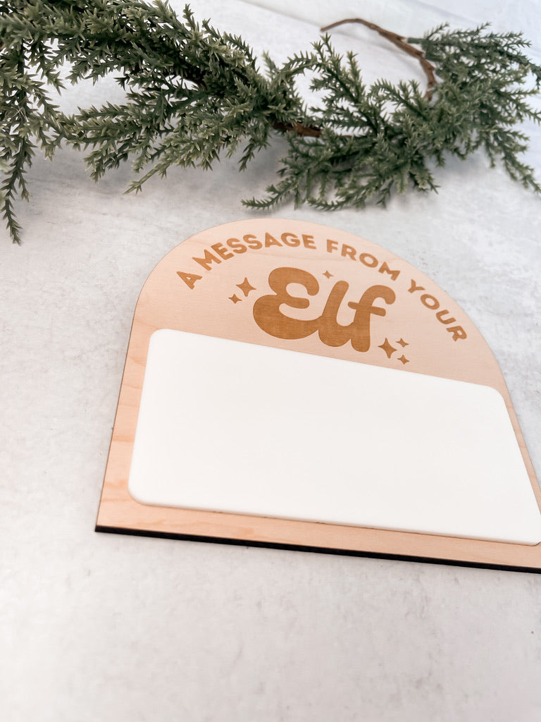 A Message From Your Elf Reusable Whiteboard Sign