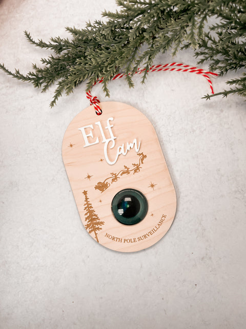 North Pole Surveillance | Santa and Elf Cam Ornament