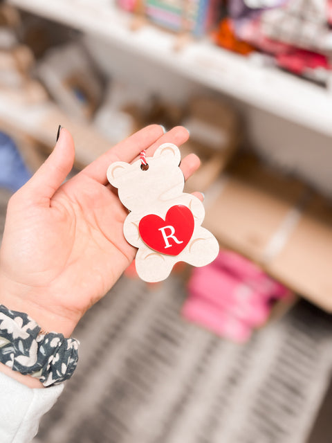 Gummy Bear Initial Valentine Basket Tag