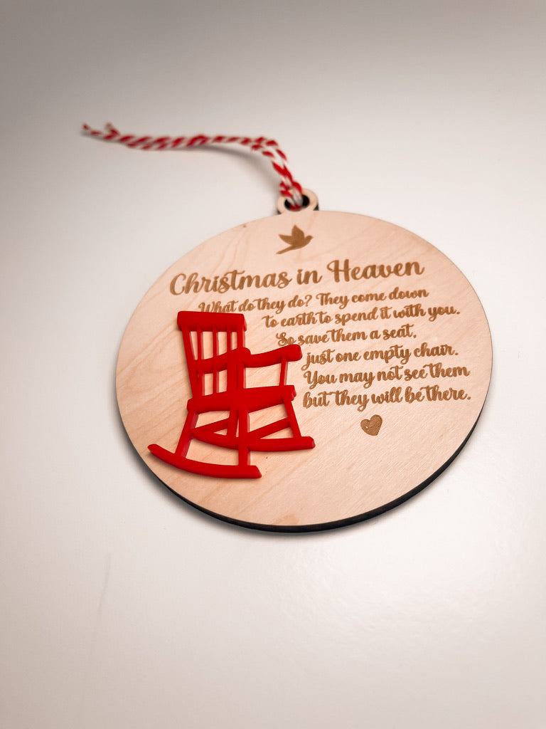 Christmas In Heaven Rocking Chair Ornament