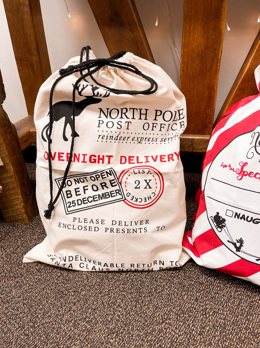 North Pole Overnight Delivery Santa Sack