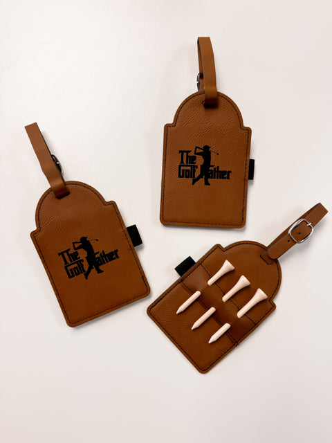 The Golf Father Leather Golf Bag Tag