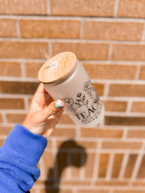 Teachers Plant Seeds Can Glass