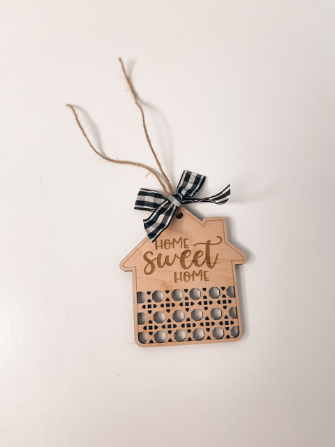 Home Sweet Home Rattan Pattern Ornament