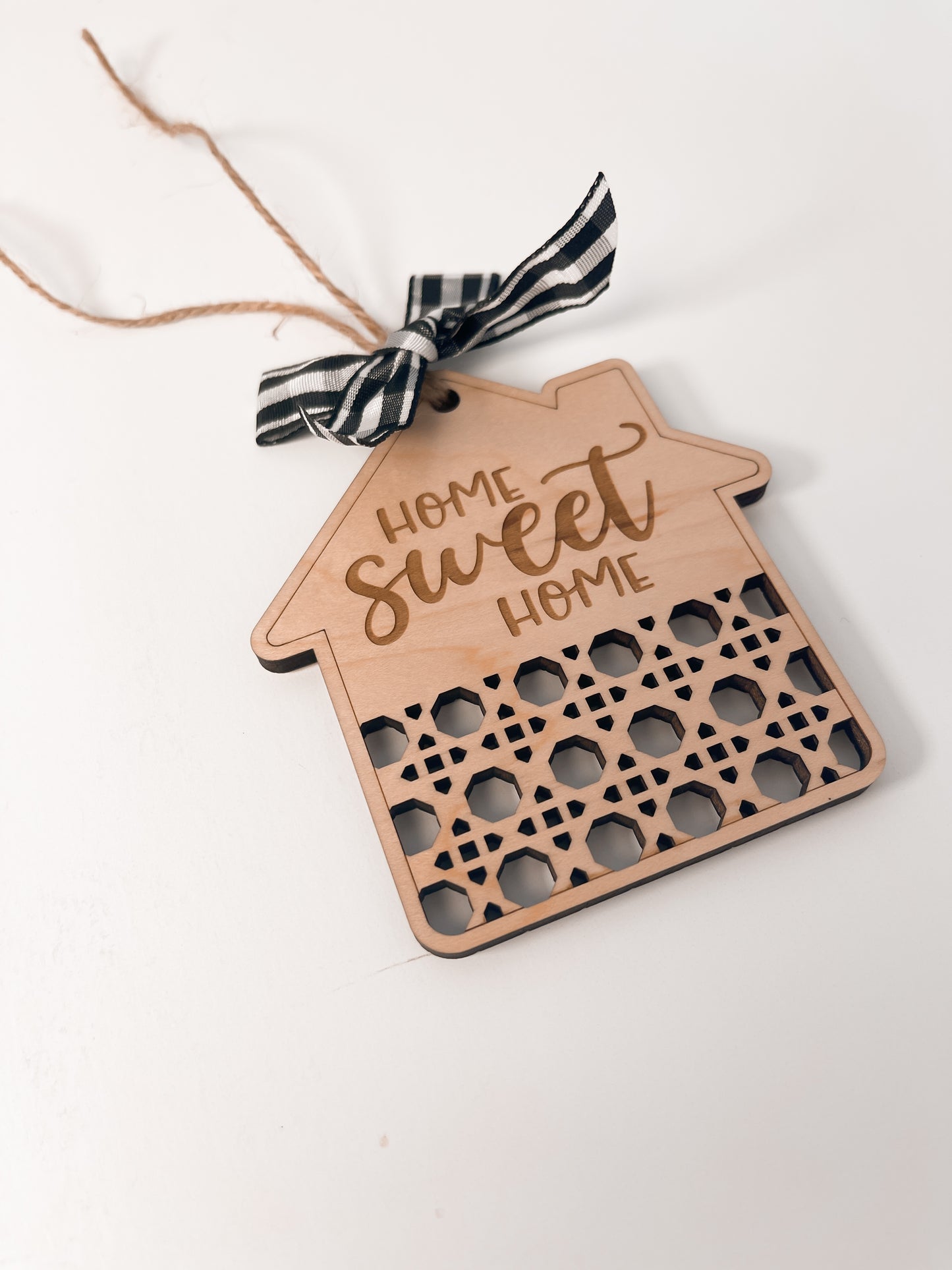 Home Sweet Home Rattan Pattern Ornament