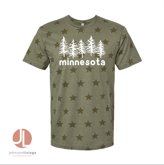 Star Spangled Tee Minnesota Pine Trees