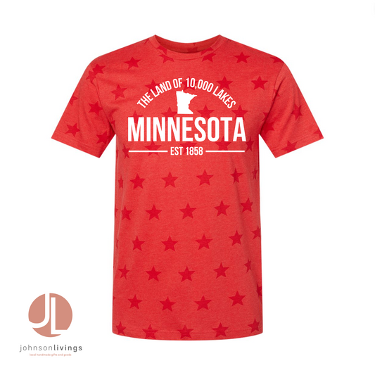 Star Spangled Tee Minnesota Land of Lakes
