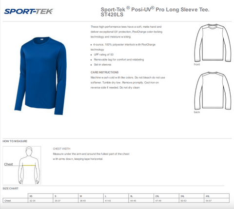 Sport-Tek ® Posi-UV ® Pro Long Sleeve Tee