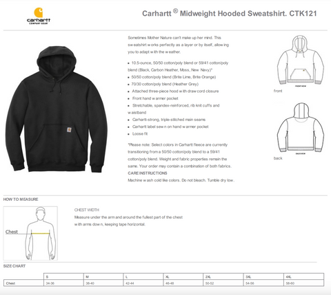 Carhartt ® Midweight Hooded Sweatshirt CTK121