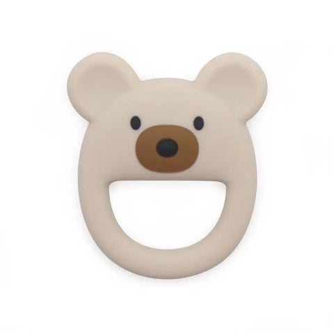 Beige Bear Baby Teether - Gender Neutral Baby Gift