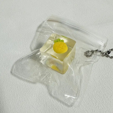 Fruit Ice Cube Squishy Pendant