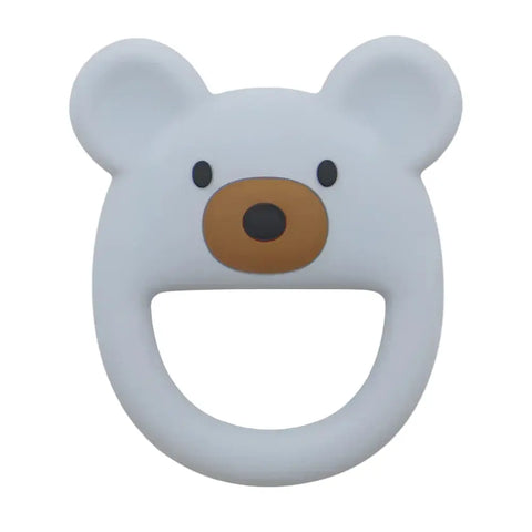 Dusty Blue Bear Baby Teether