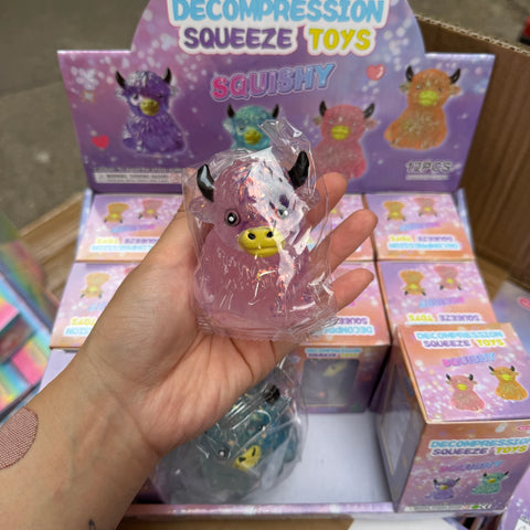 Coconut Oil Vaseline Glitter Highland Cow - Assorted Colors