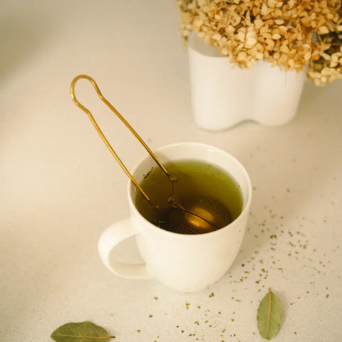 Stainless Steel Gold Tea Strainer