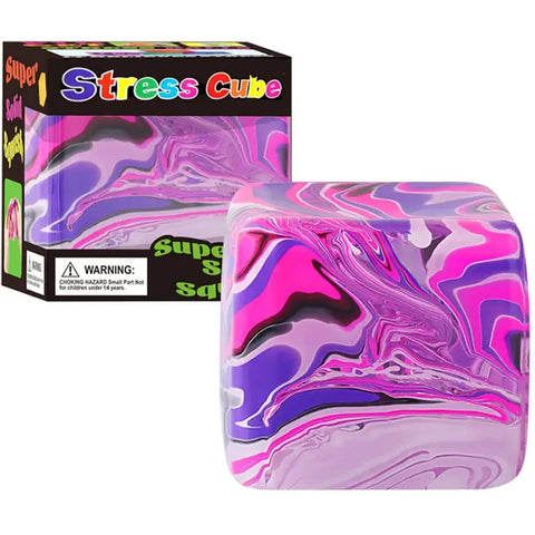 Marbled Color Cube Slow Rise Squishy