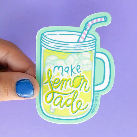 Make Lemonade Glass, Retro Vintage Vinyl Sticker