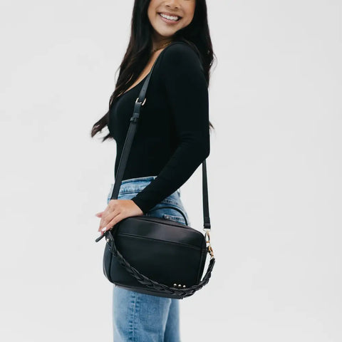 Harriet Handle Crossbody & Shoulder Bag (black)