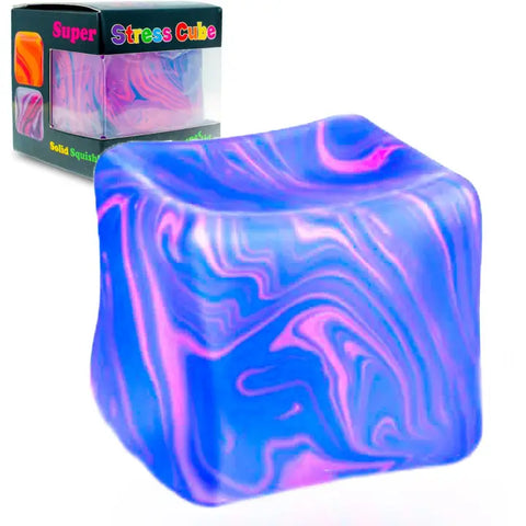 Marbled Color Cube Slow Rise Squishy