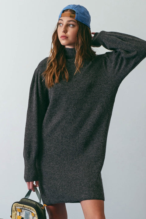 Mock Neck Sweater Dress