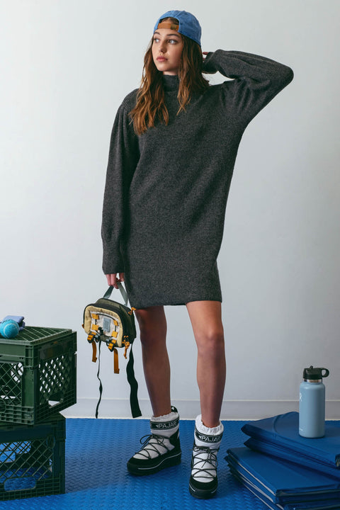 Mock Neck Sweater Dress