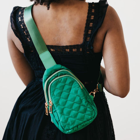 Puffer Bum Bag (emerald green)