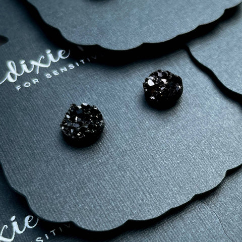 Minis in Black Stud Earrings