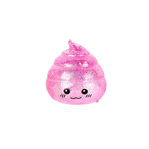 Funny Poop Squishy Toy with Gold Glitter