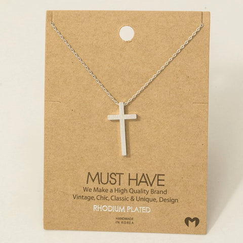 Gold Dipped Cross Pendant Necklace