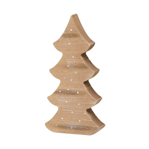 Wood Dotted Whimsical Christmas Tree