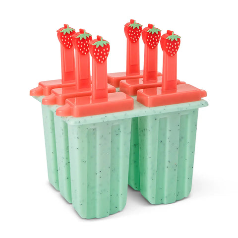 6pc Premium Strawberry Ice Pop Mold - Gbz Glitter
