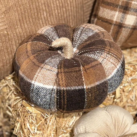 Large Austin Plaid Pumpkin